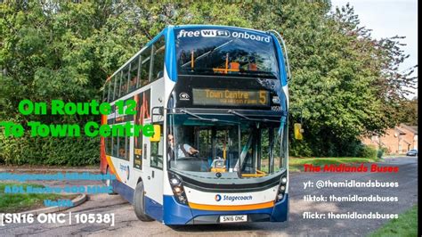 Stagecoach Midlands ADL Enviro 400 MMC Voith SN16 ONC 10538 YouTube