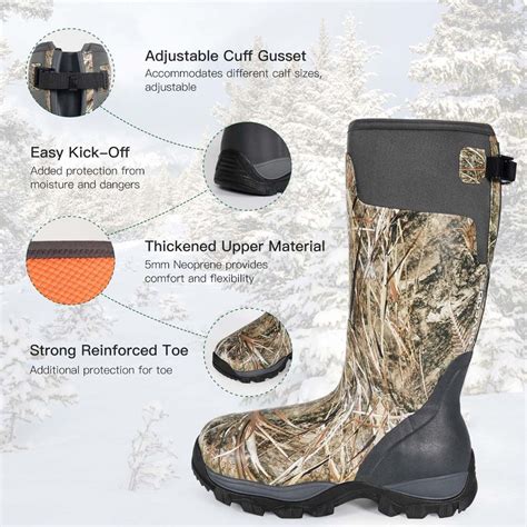 DRYCODE Camo Hunting Boots (Real Reed) for Men&Women, Warm Hunting ...