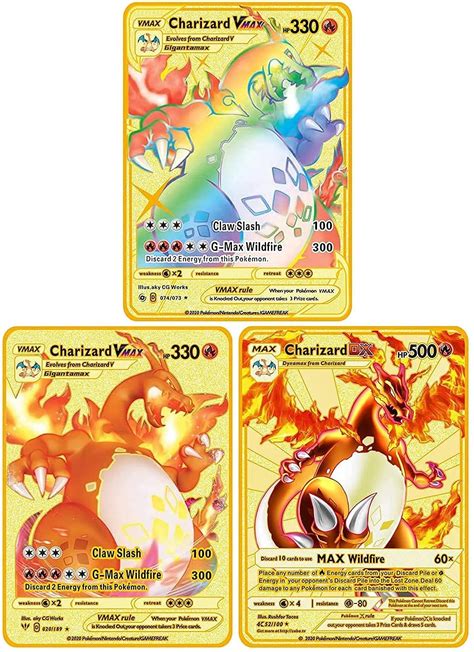 Buy Rare Pokemon Card Charizard Pikachu Vmax Gx Ex Dx V Collectible