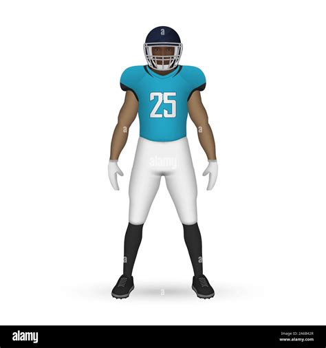 D Realistic American Football Player Team Kit Template Design