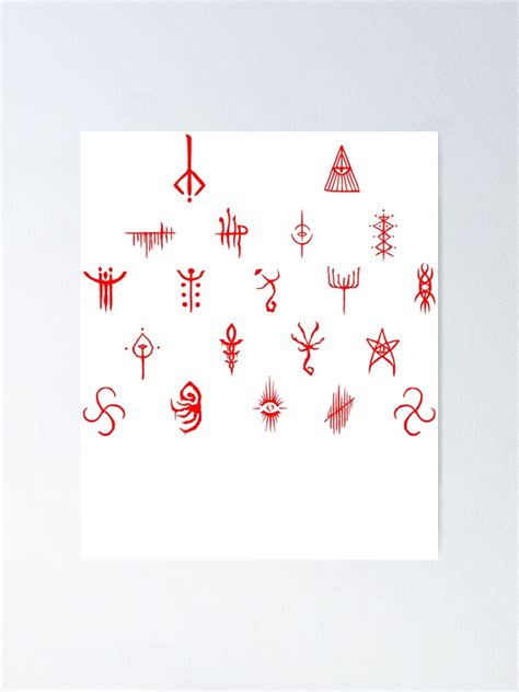 "Bloodborne Runes (Red) Classic " Poster for Sale by locsinmaraa ...