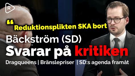 SD s partisekreterare svarar på kritiken Reduktionsplikten SKA bort