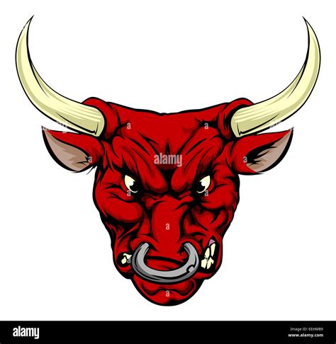 Drawing mean angry looking bull Cut Out Stock Images & Pictures - Alamy