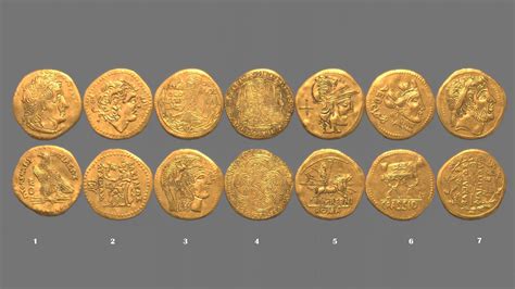 3D Model Ancient Roman Gold Coin Pack Roman Treasure Asset VR AR