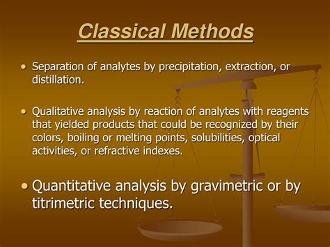 PPT Classification Of Analytical Methods PowerPoint Presentation