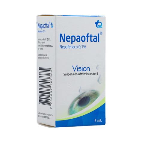 Nepaoftal 1 Mg Ml 0 1 Suspensión Oftalmica Esteril Frasco X 5 Ml