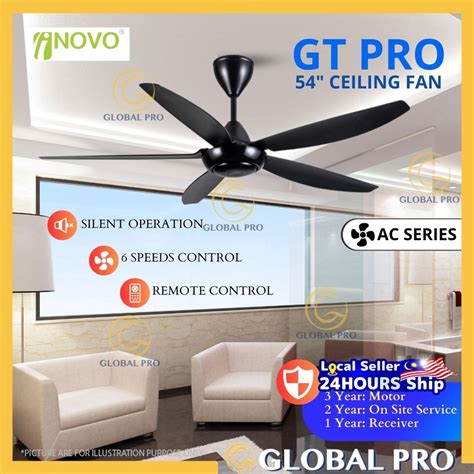 INOVO GT PRO 54 Ceiling Fan AC Motor Remote 6 Speed 75W Strong Wind 5