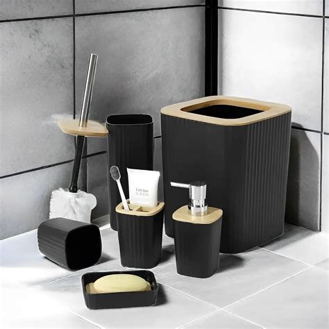 Kit Acess Rios Para Banheiro Conjunto 6 Pe As Lavabo Utens Lios Design