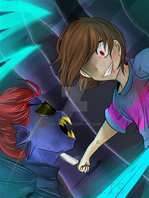 Undyne the undying fight by licollis on DeviantArt