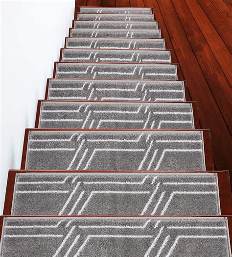 Stair Treads Plaza Collection Contemporary Cozy Vibrant And Soft Stair Treads 9 X 28