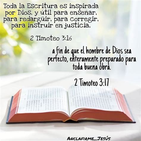 𝘾𝙖𝙧á𝙘𝙩𝙚𝙧 𝙙𝙚𝙡 𝙝𝙤𝙢𝙗𝙧𝙚 2 Timoteo 3 16 17 Toda la Escritura es inspirada