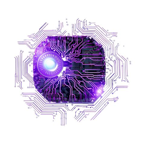 Arquivo Png De Circuito De Tecnologia De Inteligência Artificial Roxo