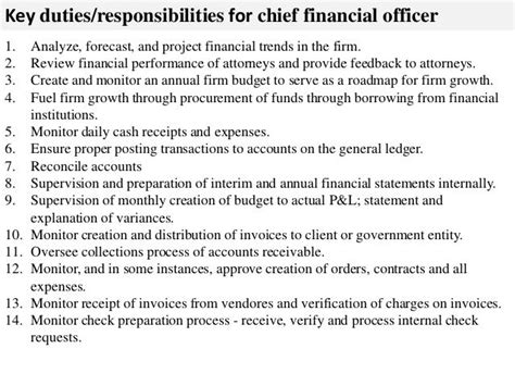 Chief financial officer job description