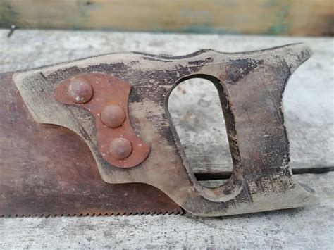 Vintage Saw Hand Tool Rusty Saw Tool For Cutting On Etsy