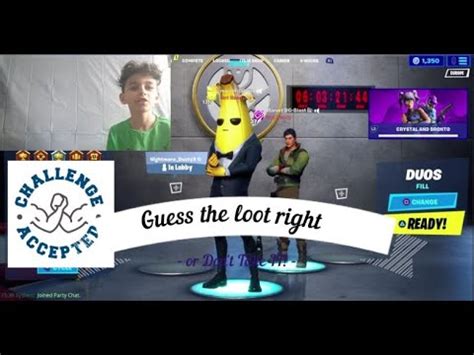 Fortnite Challenge Guess The Loot First YouTube