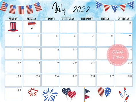 Free Printable July 2022 Calendars Wiki Calendar Printable July 2022