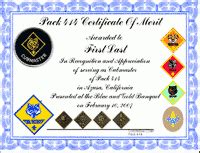 Cub Scout Pack Meeting Agenda Template Amazing Certificate Template Ideas