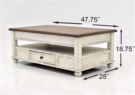 Realyn Lift Top Coffee Table White Home Furniture Plus Bedding And