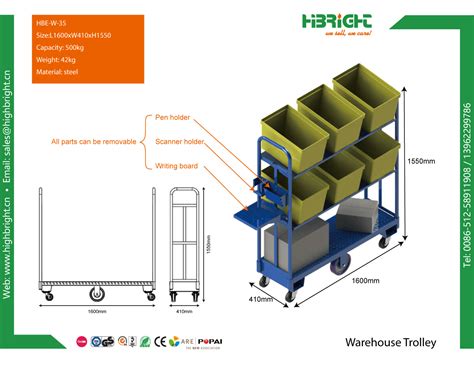 Warehouse Heavy Duty U Boat Logistic Trolley With Six Wheels China U