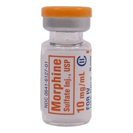 Cii Morphine Sulfate Mg Ml Pk Dealmed Medical Supplies