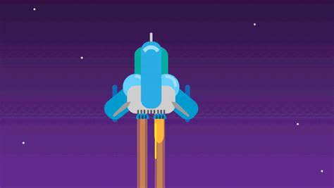 Rocket Ship Flying Gif on Behance