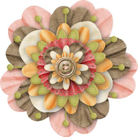 Scrapbooking Fleur Png Digital Scrapbook Element