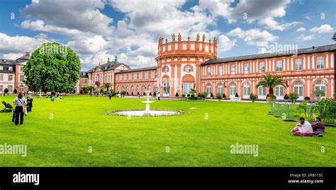 City Palace In Wiesbaden Biebrich Baroque Residence Of The Dukes Of Nassau With A Large Park In