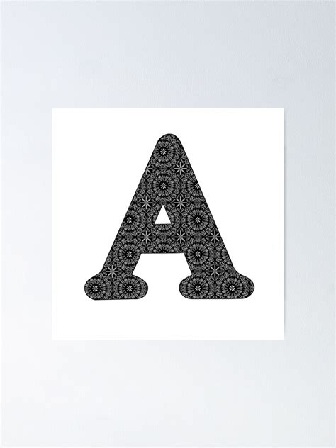 A Zentangle Alphabet Poster For Sale By Dare2draw Redbubble