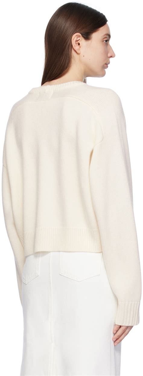 Loulou Studio Off White Bruzzi Sweater Loulou Studio