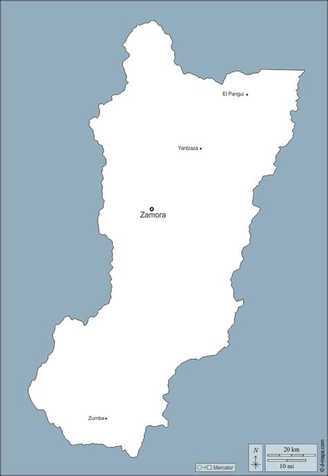 Zamora Chinchipe Mapa Gratuito Mapa Mudo Gratuito Mapa En Blanco