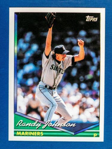 Randy Johnson Topps Baseball Card Seattle Mariners Hof Ebay