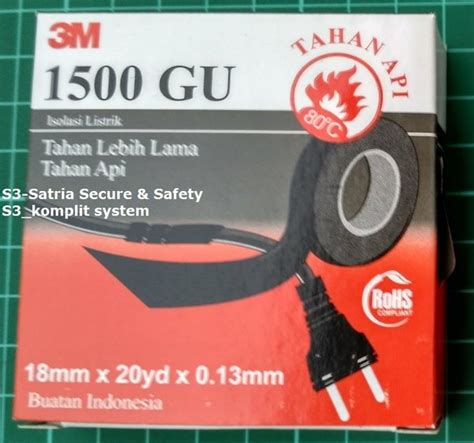 Jual Isolasi Listrik 3m 1500 Gu Tahan Panas Api Tape Selotip 1500gu