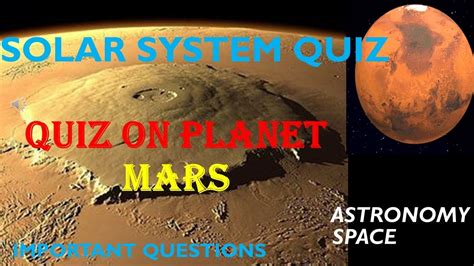 QUIZ ON MARS PLANET SOLAR SYSTEM QUIZ SPACE QUIZ SPACE GK