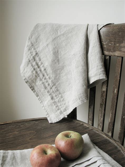 White Linen Tea Towels Kitchen Favors Hand Towel Set of 2 - Etsy