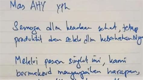 Isi Surat Tangan Anies Minta Ahy Jadi Cawapresnya Di Pilpres Era Id