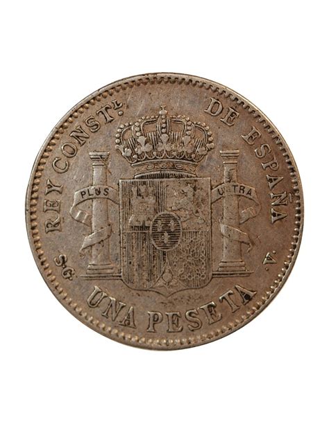 Espagne Alphonse Xiii Peseta Argent Argent Suffren Numismatique