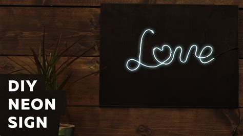 Diy Neon Sign Youtube