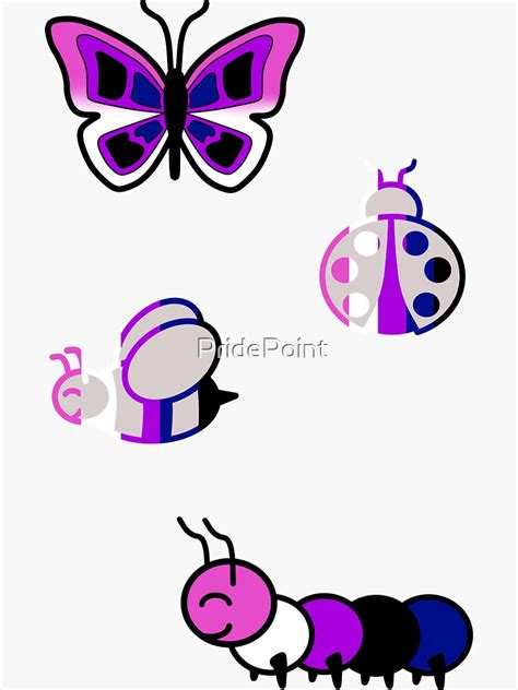 Genderfluid Pride Bugs Sticker Pack Sticker For Sale By Pridepoint