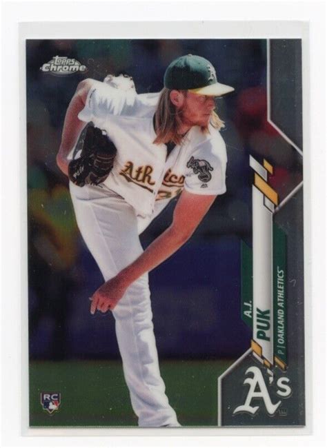 A J Puk Rc Topps Chrome Oakland Athletics Rookie Card Ebay