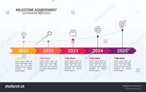 Milestone Timeline Infographics 1 5 Steps Stock Vector Royalty Free