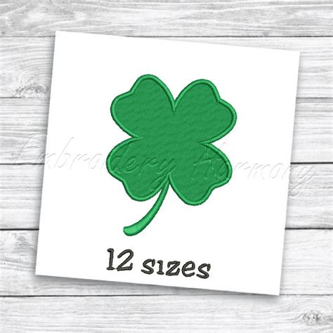 Four Leaf Clover Embroidery Design 12 Sizes Machine Etsy