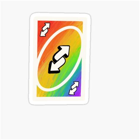 Rainbow Uno Reverse Card Sticker For Sale By Rhd Redbubble