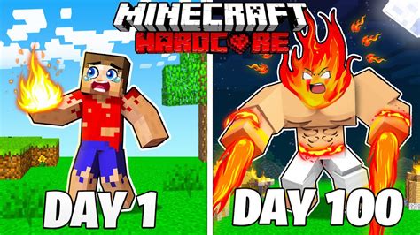 I Survived Days As A Fire God In Hardcore Minecraft Youtube