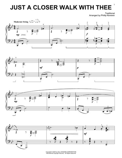 Just A Closer Walk With Thee Jazz Version Arr Phillip Keveren By