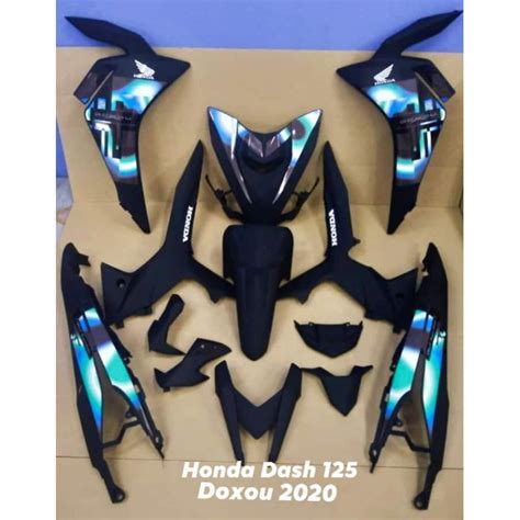 Coverset Matt Black Dan Sticker Honda Dash Fi V V V