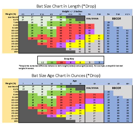 Baseball Bat Size Chart & Fastpitch Bat Size Chart [Calculator]