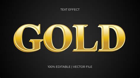 Premium Vector Gold Style Shiny Editable Text Effect Gold Text Black