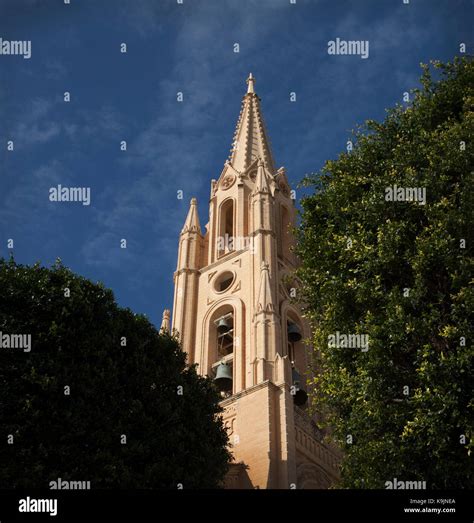 Tower Of Ghajnsielem Parish Church Gozo Malta Stock Photo Alamy