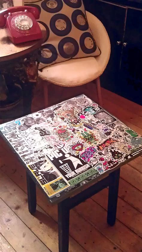 Brassic Toy Monkey Graffiti Stickerbomb Table