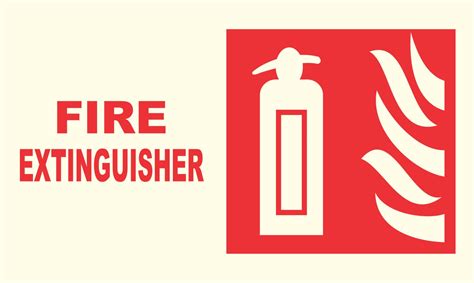 Fire extinguisher sign board-glow light – Vecfont